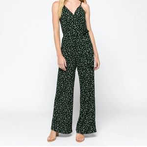 Green floral jumpsuit